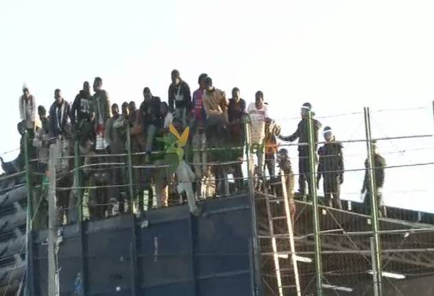 فيديو مثير للهجوم: من جديد.. 20 إفريقيا يجتازون السياج الحدودي الفاصل بين الناظور و مليلية