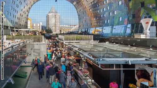 شاهد: أرقى سوق خضر في العالم بروتردام الهولندية و كأنه محطة لكائنات فضائية؟