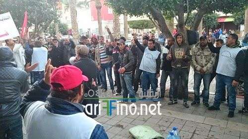 شاهد: فراشة الناظور يحتجون مرة اخرى و يعتصمون بساحة التحرير