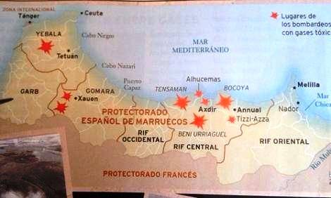 مجلة إسبانية تكشف: هذه هي المناطق التي تم قصفها بالغازات السامة في الريف و الناظور غير معنية!!
