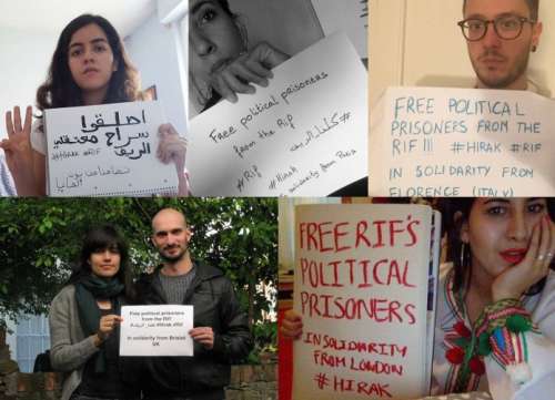 +صور: نشطاء يطلقون حملة عالمية للمطالبة بإطلاق سراح معتقلي “حراك الريف”