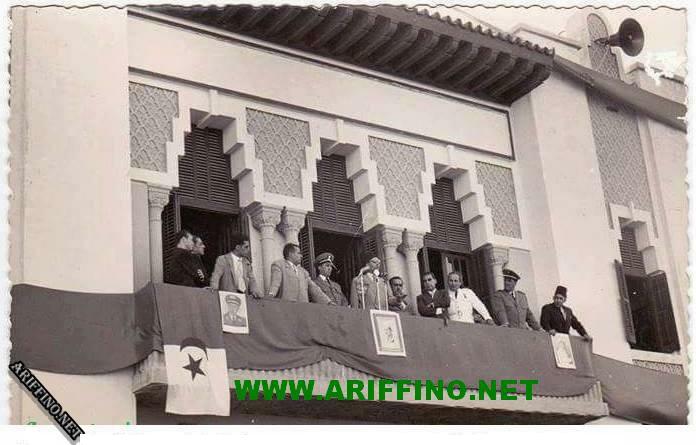 صورة تاريخية للوفد الجزائري ببلدية الناظور للإعلان على استقلال الجزائر سنة 1959