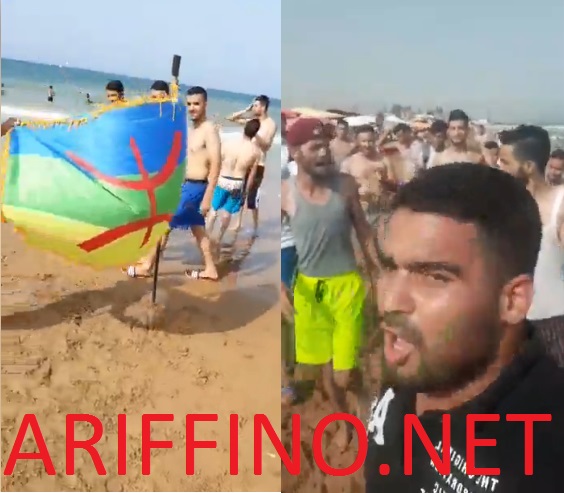 بالفيديو:مصطافون يحتجون بشاطئ أركمان بالناظور تضامنا مع معتقلي الريف