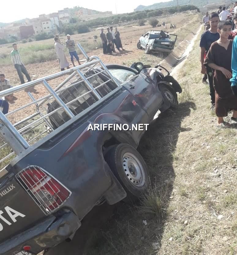 +صور: إصابة خطيرة لسائق سيارة جيطا في حادثة سير بمدخل مدينة الناظور