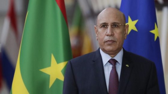 President of Mauritania Mohamed Ould El-Ghzaouani is seen prior to a meeting with European Council president in Brussels, on January 14, 2021. (Photo by Olivier HOSLET / POOL / AFP)