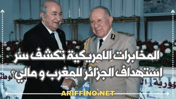 المخابرات الامريكية تكشف سر استهداف الجزائر للمغرب و مالي؟