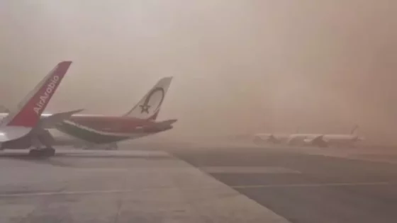 توقف الطيران بمطار العروي نتيجة الرياح القوية