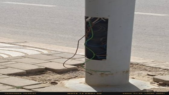 سلوان: أسلاك كهربائية عارية تهدّد حياة المارّة بشارع محمد الخامس بسلوان